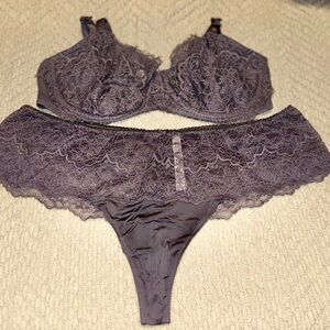 Victoria Secret Dream Angels Wicked Unlined Lace Bra Set 38D / XXL